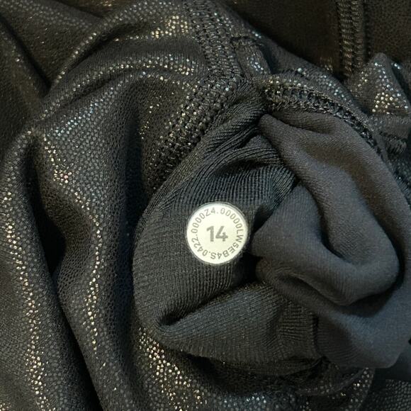 Lululemon Align High-Rise Pant 25" Shine Black Sz 14 - Picture 8 of 9